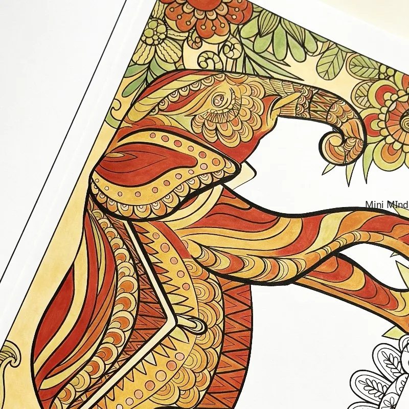 An Adult Decompression Sketchbook With Colored Graffiti Art, Animal/Landscape/Flower Themes, Artistic And Creative Gifts