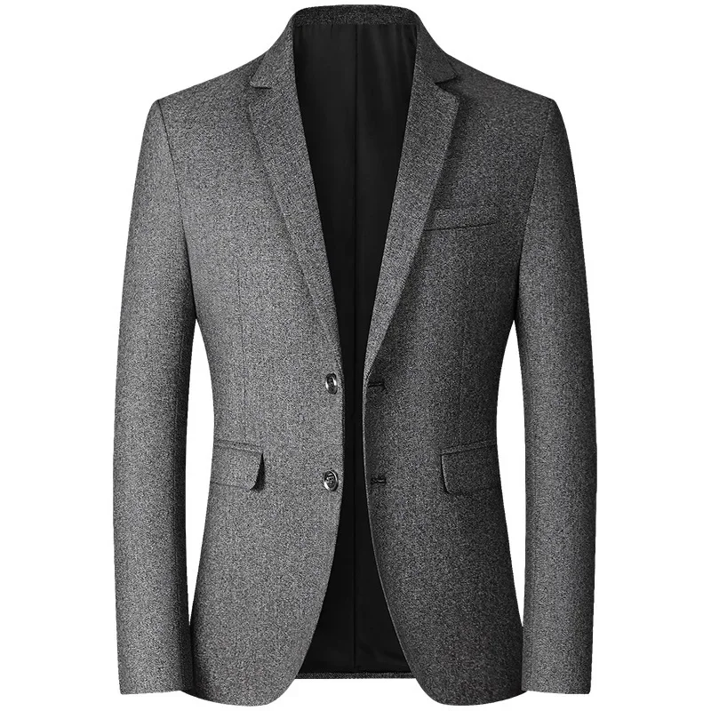 BROWON Brand Business Casual Jackets for Men Spring and Autumn Solid Color Turn-Down Collar Suits Blazer 2025 Wedding Blazer Men