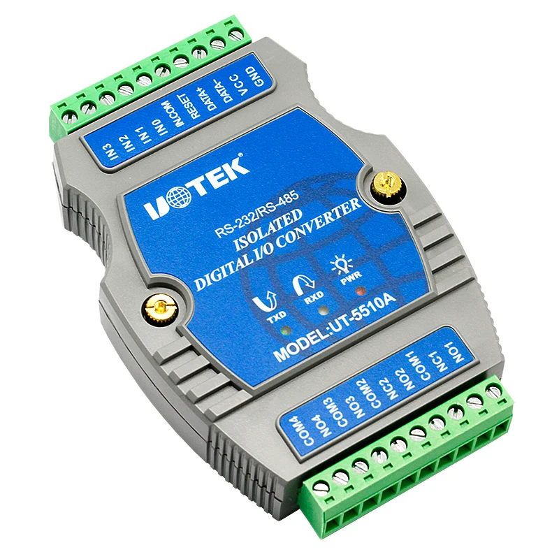 UOTEK UT-5510A 디지털 4채널 광전자 절연 입력, 4채널 릴레이 출력 I/O 컨트롤러