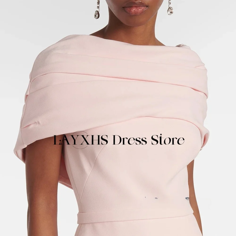 LAYXHS Mode Roze O-hals Avondjurken Zeemeermin Ruglooze Rits Vloerlengte Feest Galajurk Aangepast فساتomo 2017-