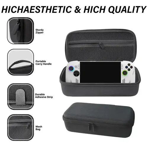 Imagen 2 del producto Estuche de transporte compatible con ROG para XBOX Ally X, estuche rígido universal portátil con cremallera para XBOX Ally