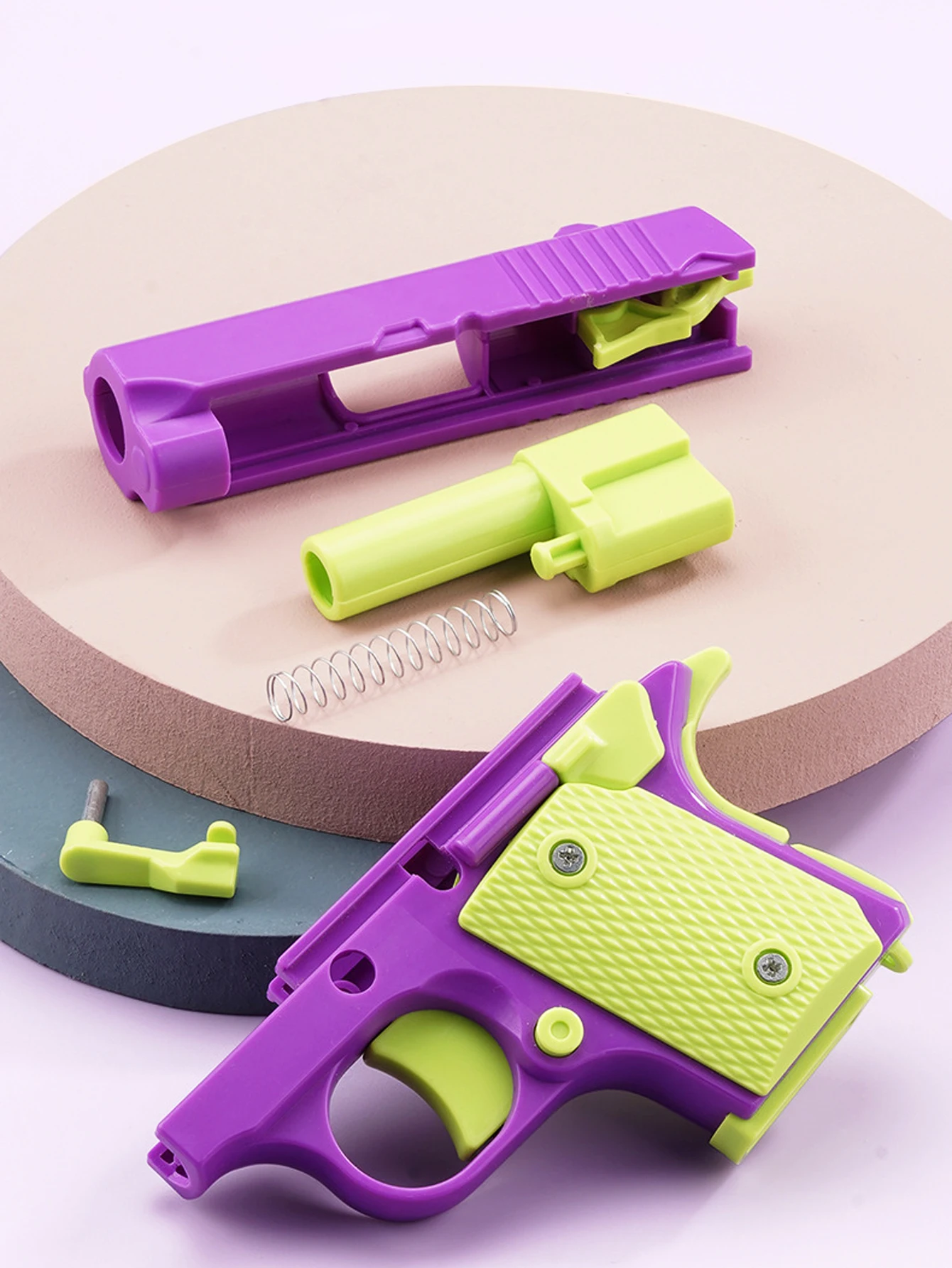 Mini M1911 - Collegamento meccanico - Recoil automatico - Pistola giocattolo di decompressione Modelli di pistola giocattolo Fidget non lanciabili