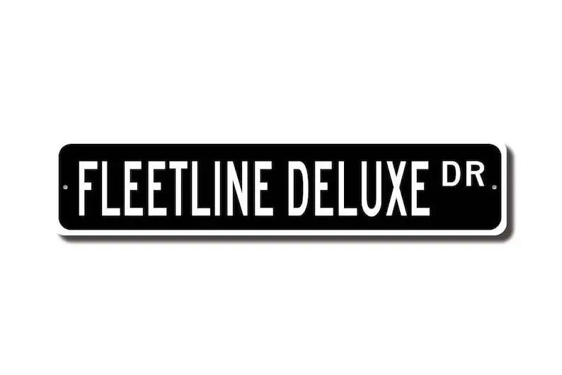 Fleetline Deluxe, Chevrolet Fleetline Deluxe sign, Chevy Fleetline Deluxe gift, classic car, Custom Street Sign, Quality Metal S