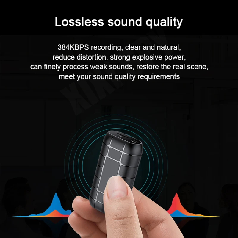 Mini voice activated recorder 500hours digital recording device professional sound dictaphone Listening audio micro record small