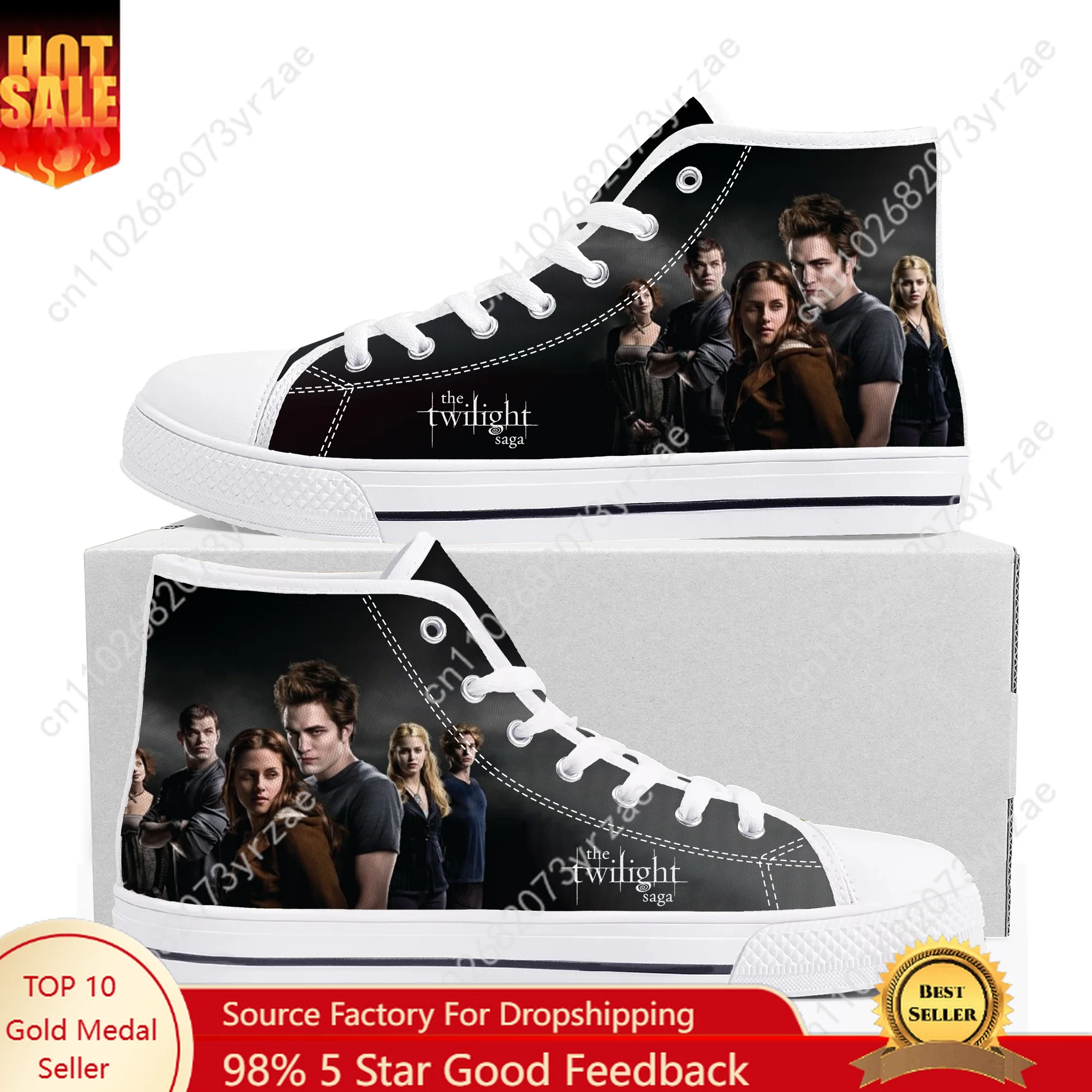 

the twilight saga High Top High Quality Sneakers Mens Womens Teenager Canvas Sneakers Casual Fashion Patterns Shoes Custom Shoes