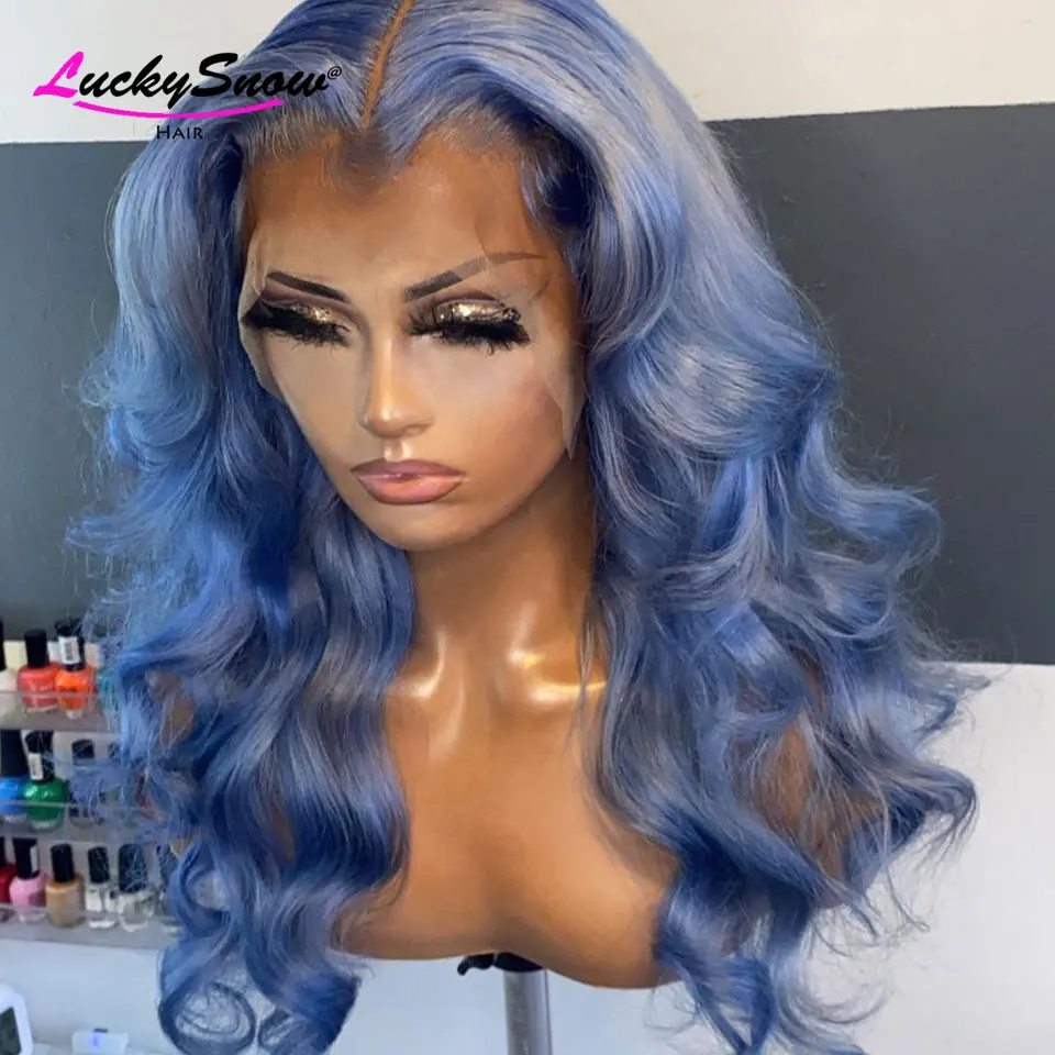 

100% Human 180 Density Brazilian Hair Wig 60 Purple Body Wave Transparent 13x4 Lace Front Wig Glueless Human Hair Wig HD Wigs