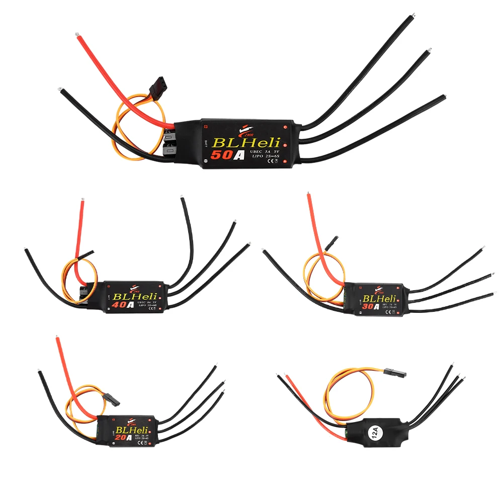 BLHeli Brushless ESC 12A20A30A40A50A with UBEC For Multi Rotor Quadcopter ESC For Quadcopter Model DIY FPV RC Drone