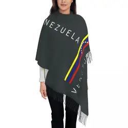 Lady Long Flag Venezuela Scarves Women Winter Thick Warm Tassel Shawl Wrap Bolivarian Republic of Venezuela Scarf