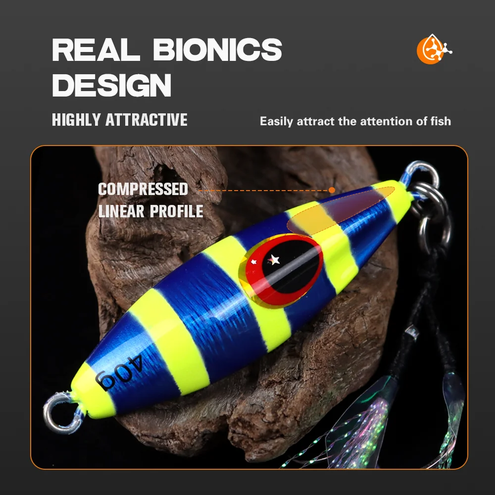 Thorforce 10 20 30 40 60 80 100 120G Aydınlık Metal Jigging Yemi Kıyı Dökümü Yavaş Düşüş Arı Pitch Jigleri Pesca Balıkçılık Yemi