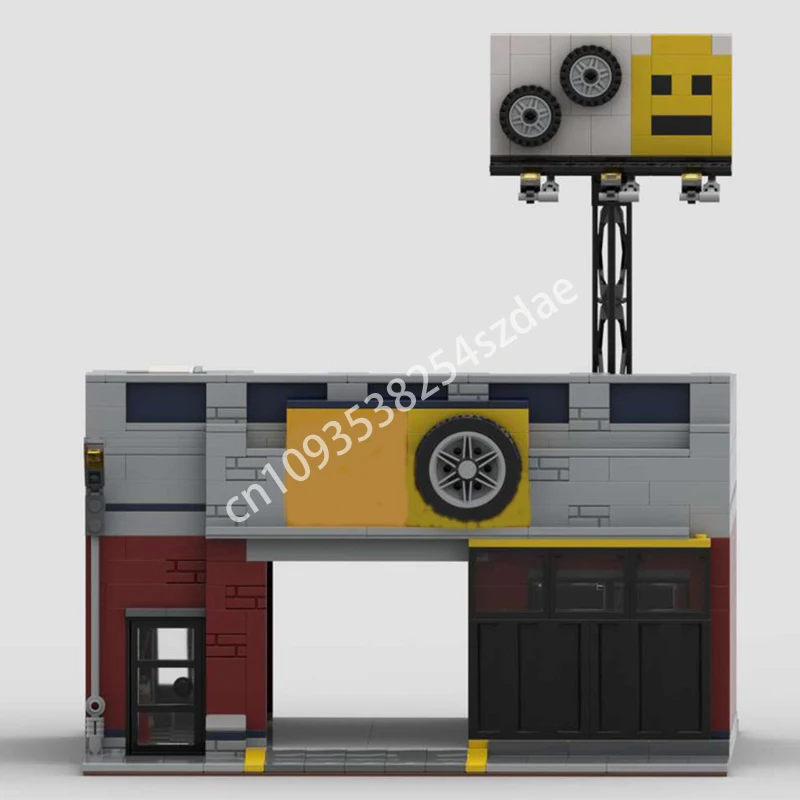 927 pièces MOC ville Tuning atelier vues de rue modèle blocs de construction briques à empiler créatif enfant jouet cadeau bricolage éducatif