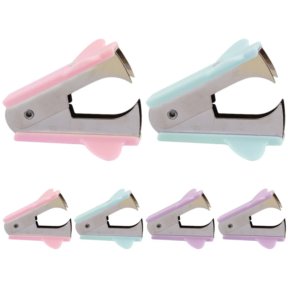 6Pcs Staple Puller Portable Small Staple Remover Ergonomic Office Supply Multi Use Tool Small Stapler Remover