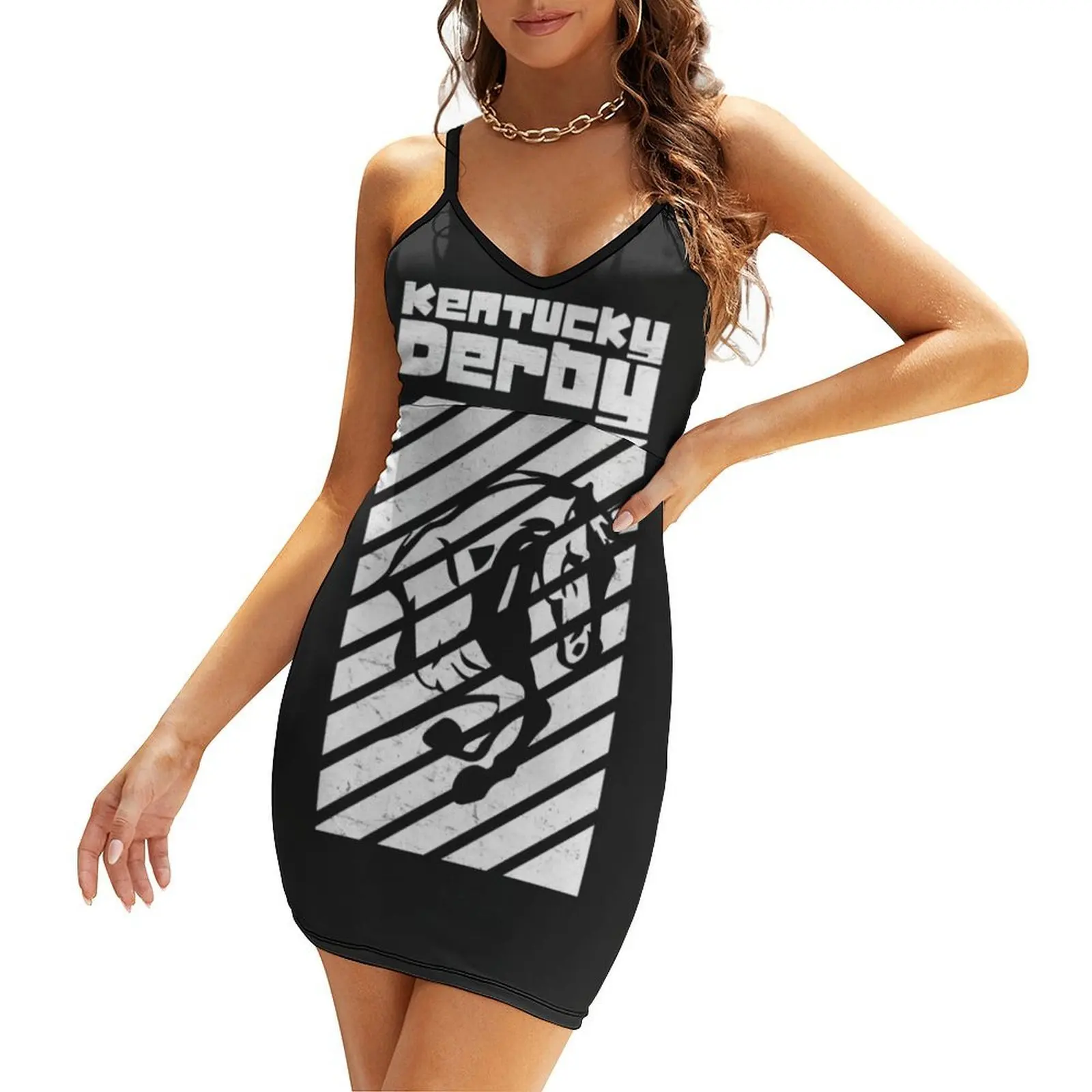 

Kentucky Derby Black T-shirt Sling Dress sensual sexy dress for women clothing women summer 2025 luxury dress