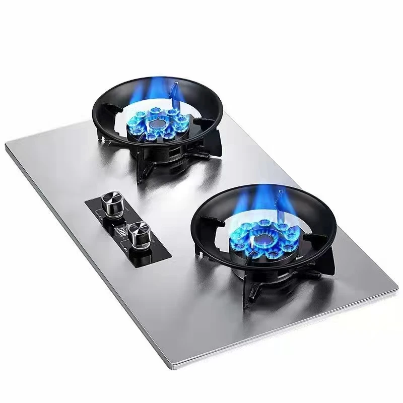 Tempered Silkscreen Glass Top Cooking Gas Stove for Kitchen