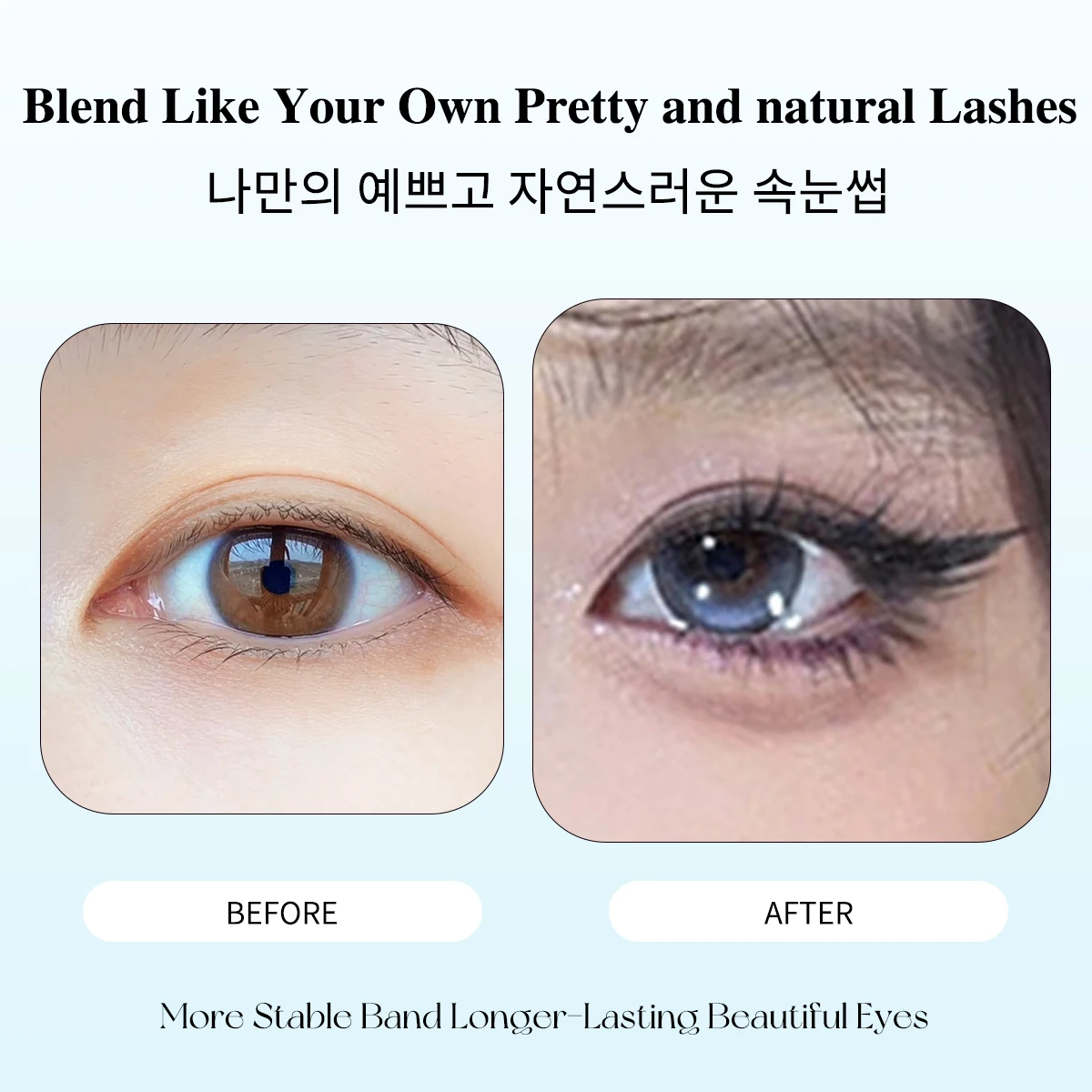 No Glue Self Adhesive Eyelashes Ultra Thin Natural Clusters Zero Touch False Lashes For Natural Look