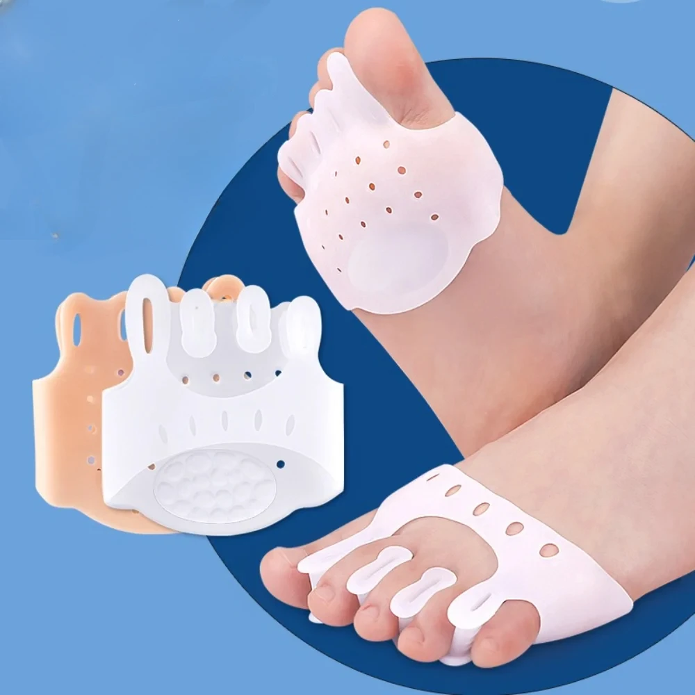 

Silicone Toe Separator Metatarsal Pads Hallux Valgus Bunion Corrector Orthotics Pain Relief Forefoot Socks Insole Foot Care Tool