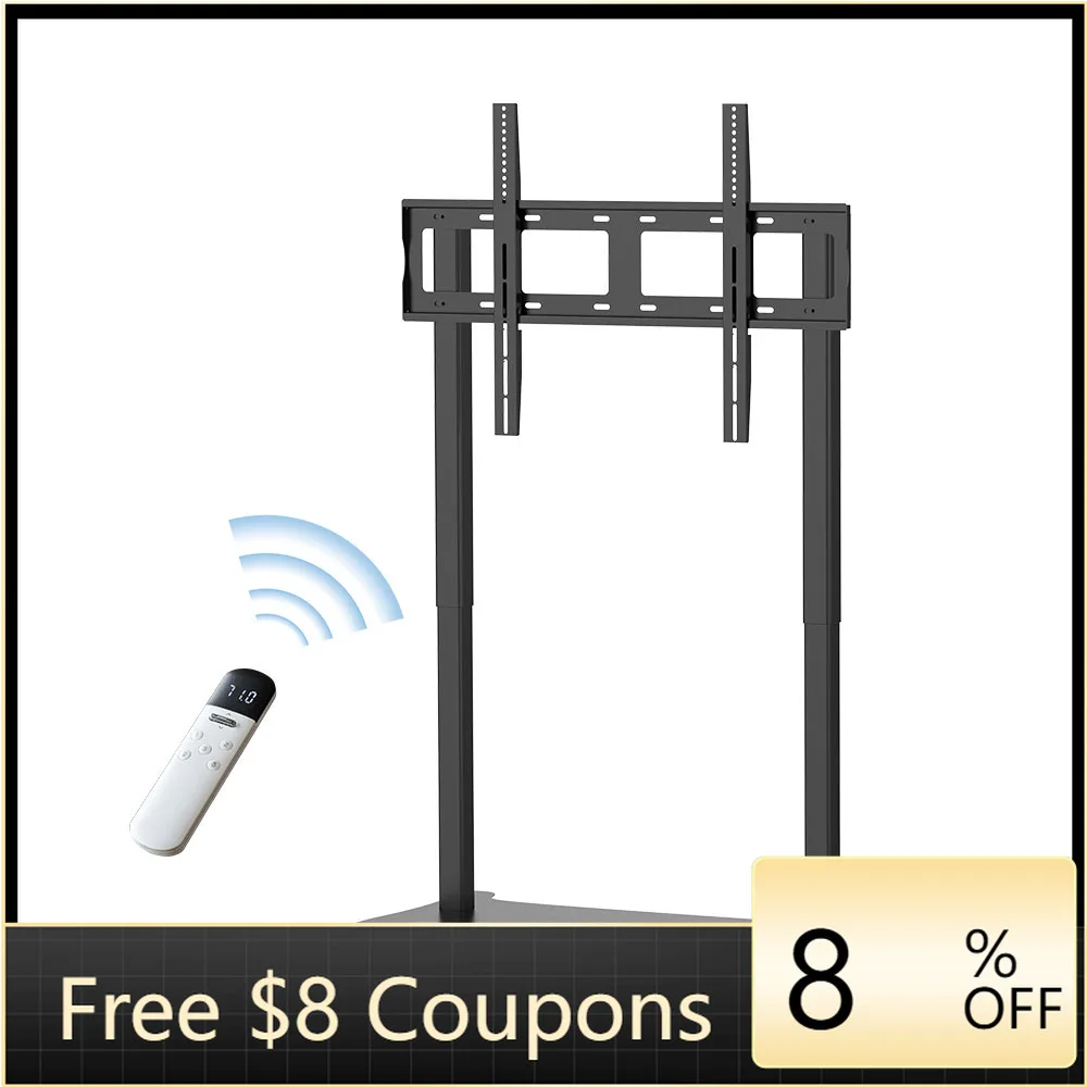 

TV Mobile Cart 100 Inch TV Mount Electric Height Adjustable Universal LCD Trolley Stand Bracket Floor Stand