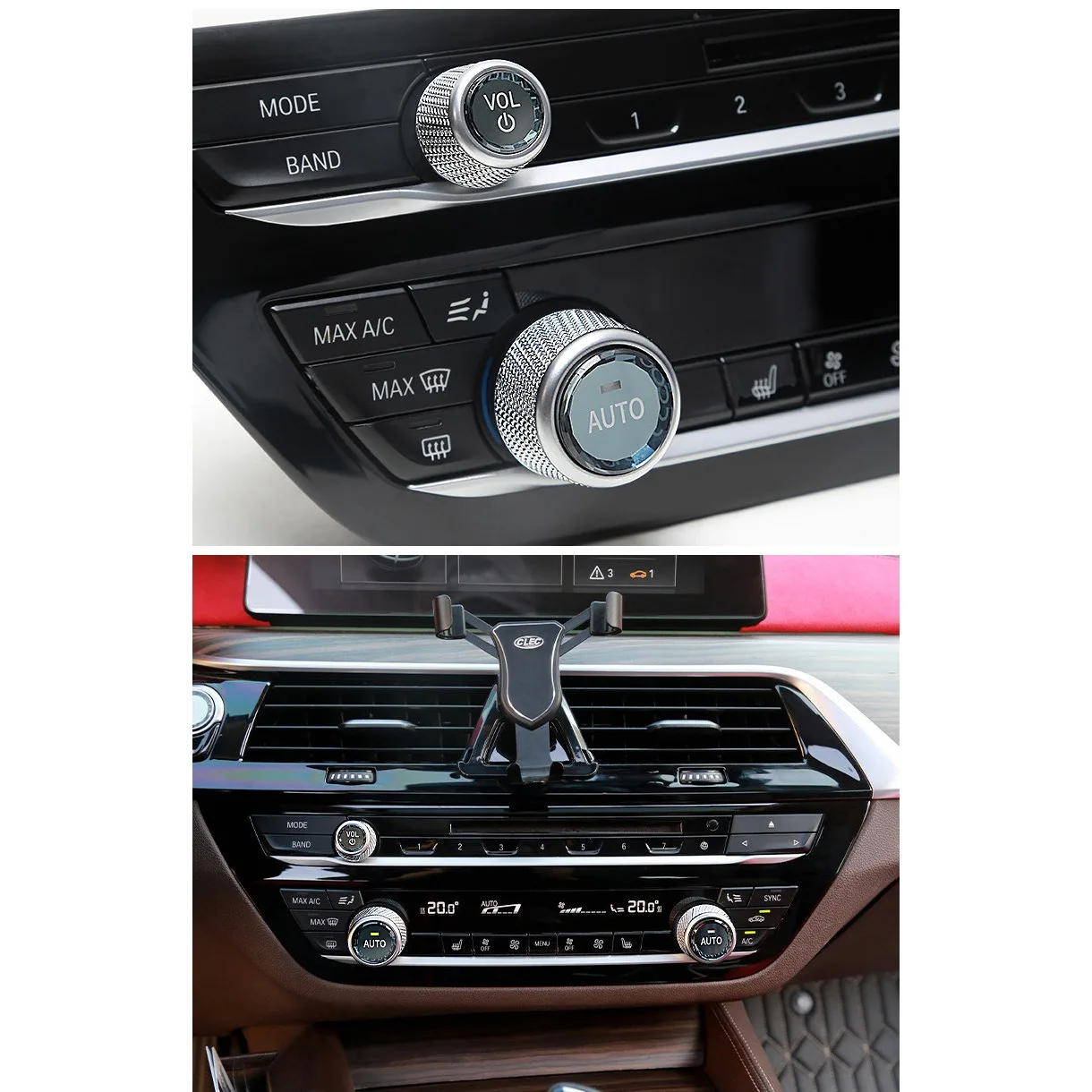 A21F-Car Volume Control Knob Button Replacement Crystal Interior For-BMW 1234Series F20/F21/F22/F23/F30/F35/GT/F31/F34/F32