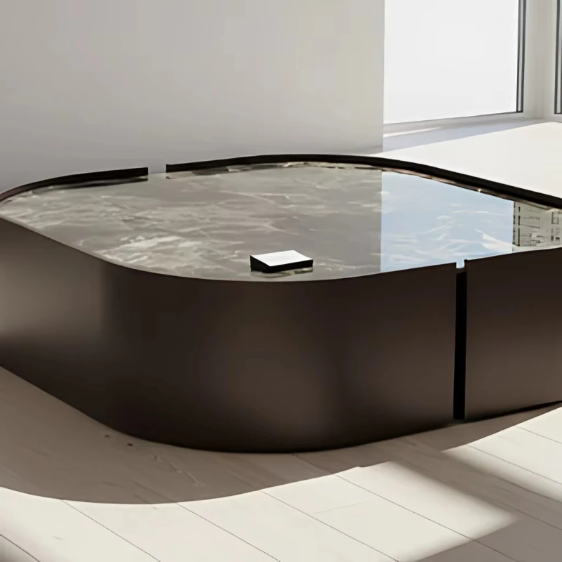 ex-factory price furniture side cabinet gold modern design black coffee table can be ordered in bulk