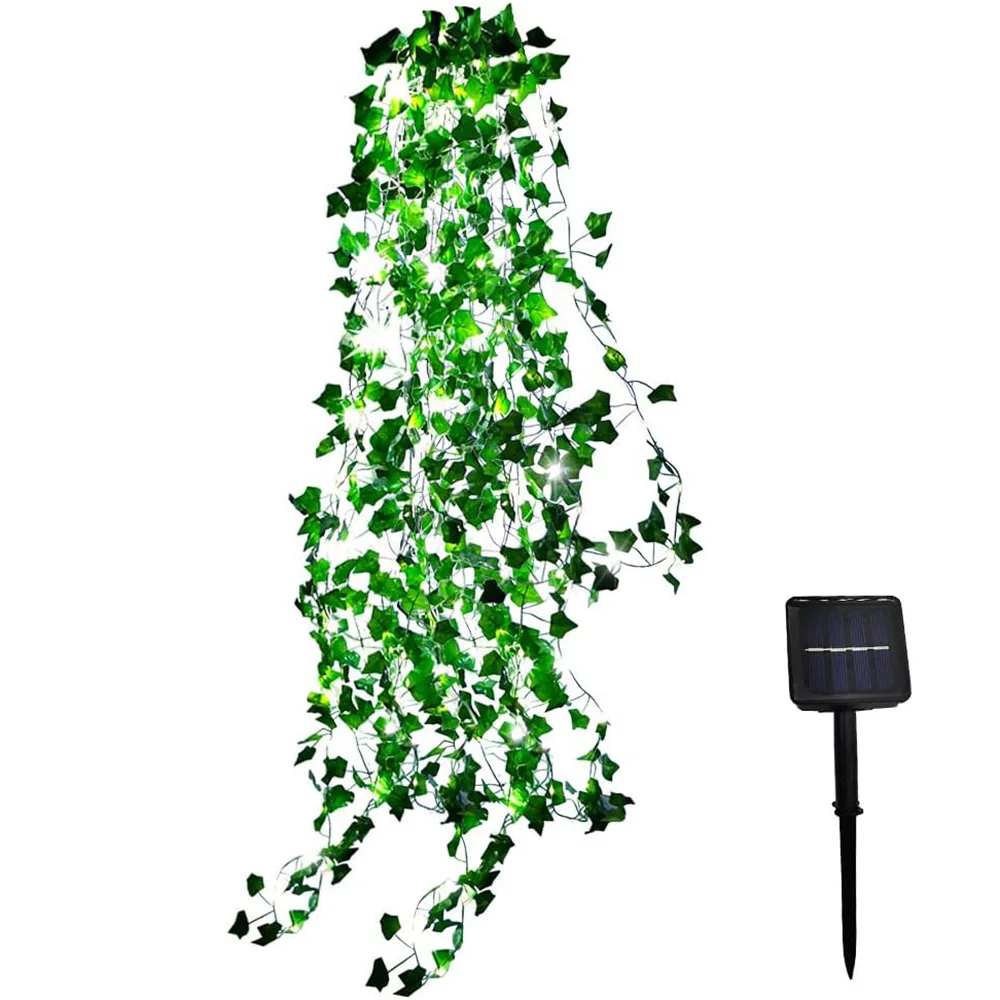 

1 комплект солнечных гирлянд из плюща, 10 м 100 светодиодов, гирлянды из искусственного кленового листа, подвесные гирлянды, гирлянды, гирлянды из виноградной лозы