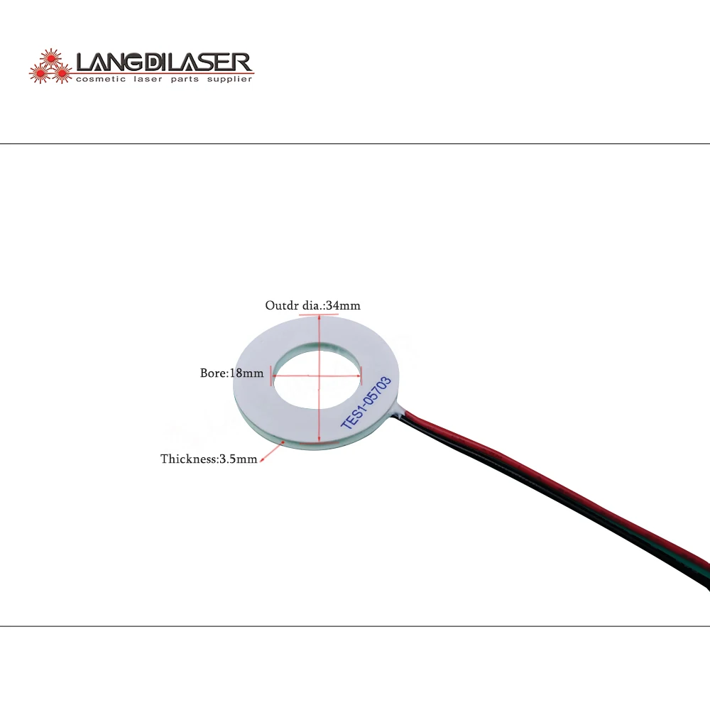 Peltier-Cooling-Plate:TES1-05703 / Semiconductor Cooling Plate / Size : 34(OD)*18(bore)*3.6(thickness)\