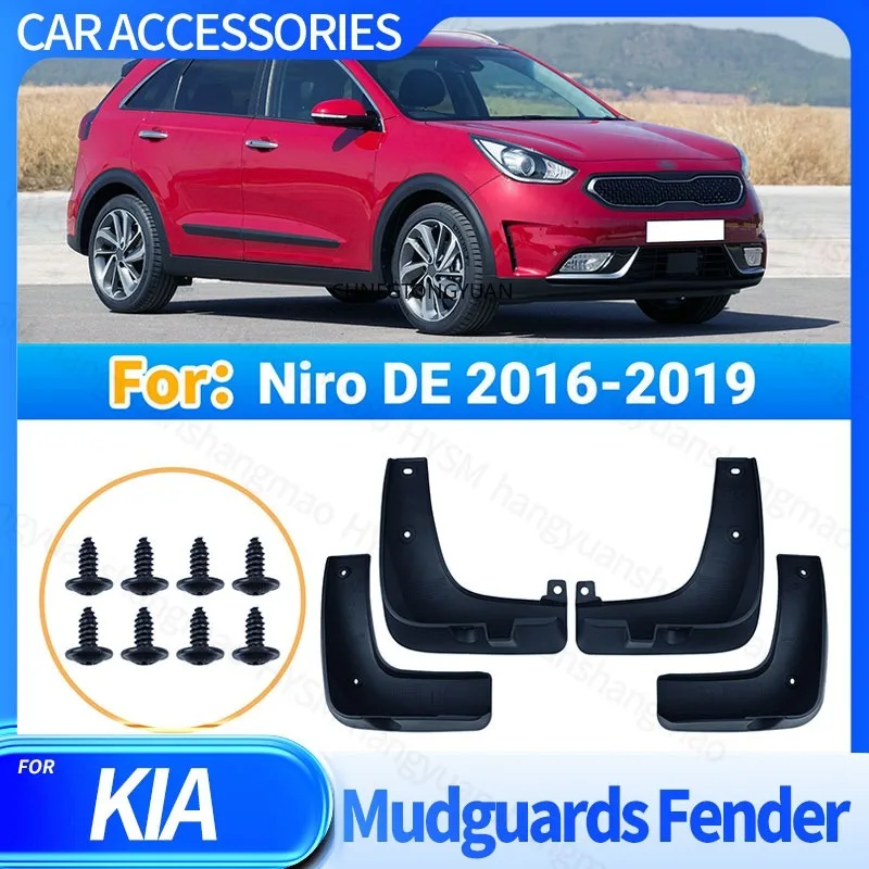 Mudguards FOR KIA Niro DE 2016-2019 Fenders Car Mud Flaps Splash Guards ABS Black Exterior Modification Accessory Anti Mud Sand