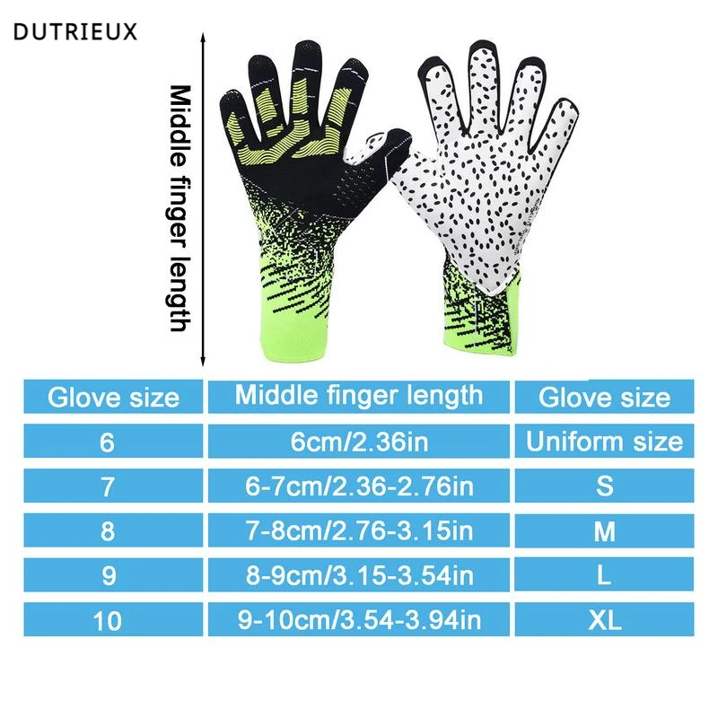 Soccer Goalie Gloves Goalkeeper Gloves Kids Football Gloves With Anti-slip Latex Palm Grips For Adult And Child Soccer Goalie