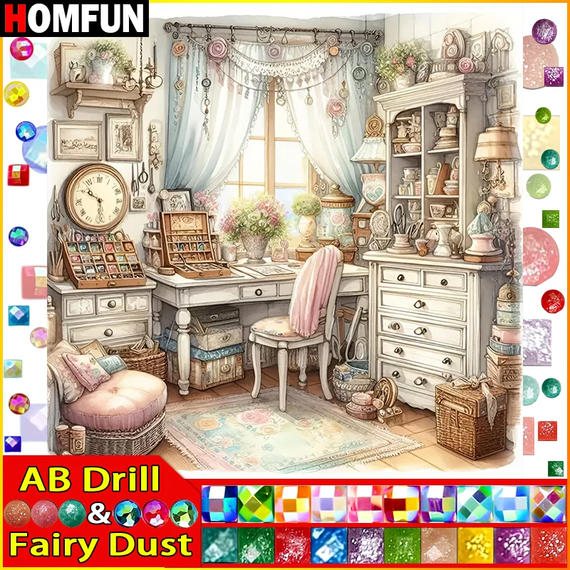 HOMFUN Fairy Dust AB Diamond Painting \