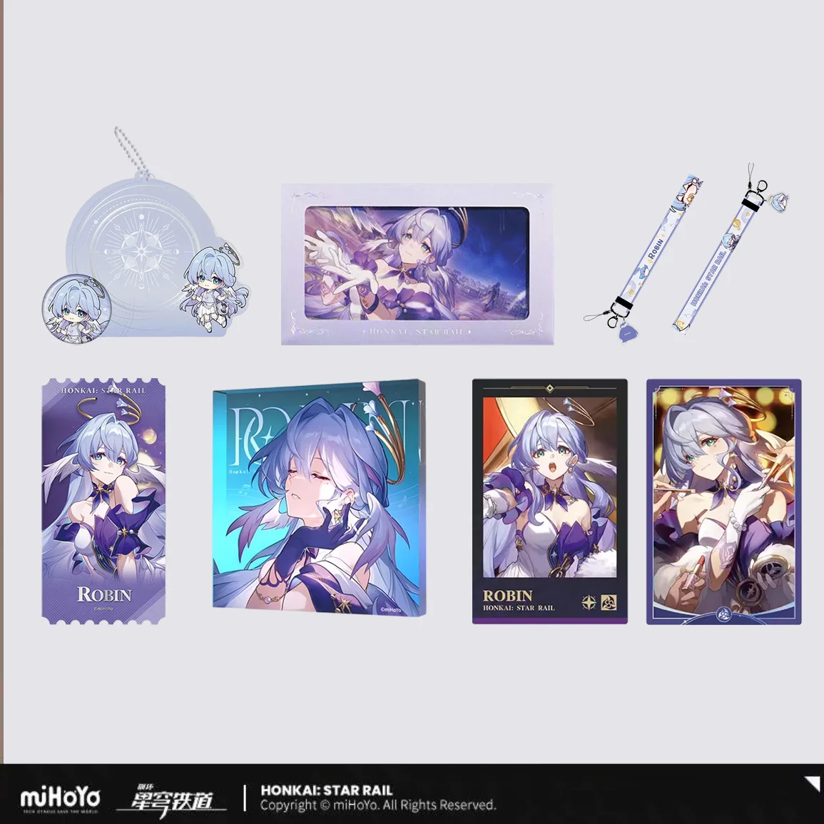 

Sunsyea Honkai Star Rail Official Merch miHoYo Original Authentic Robin Theme Series Cards Ornament