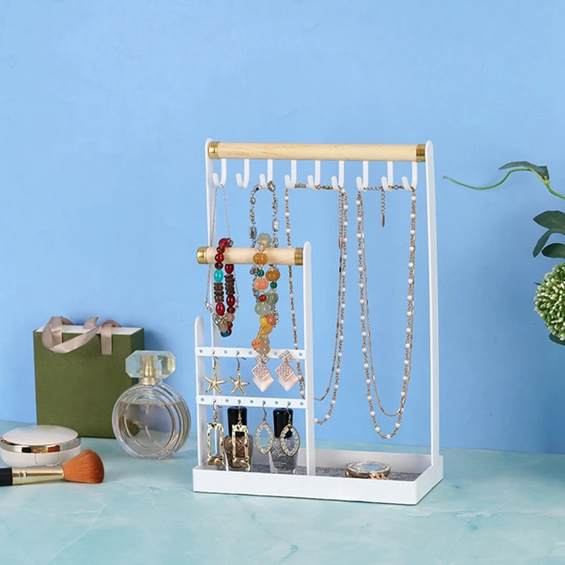 4 Layer Earring Storage Ring Jewelry Rack Necklace Bracelet Jewelry Rack For Jewelry Display And Storage