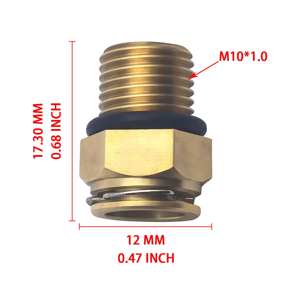 13280086 Limited Slip Differential Pipe Connector M10X1.0 Hex Adapter with Retaining Ring Car Drivetrain Fitting