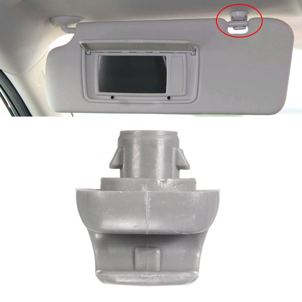 

1x Car Sun Visor Clip Grey Interior Hanger Hook Clip Bracket Sun Visor Accessories for Honda CR-V Civic Accord Odyssey Pilot