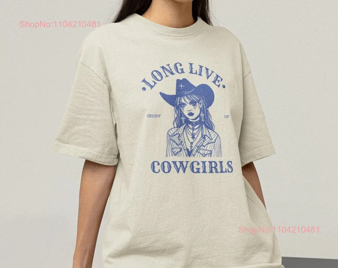 Long Live Cowgirls Giddy Up Goth Cowgirl Comfort Colors T shirt cute trendy western long or short sleeves