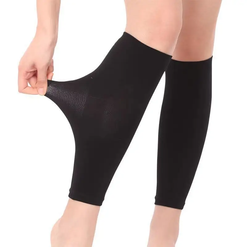 1 paio di vene varicose sollievo dall'affaticamento scaldamuscoli compressione manica polpaccio calzino calza lunga supporto elastico per le gambe gamba tibia calzino