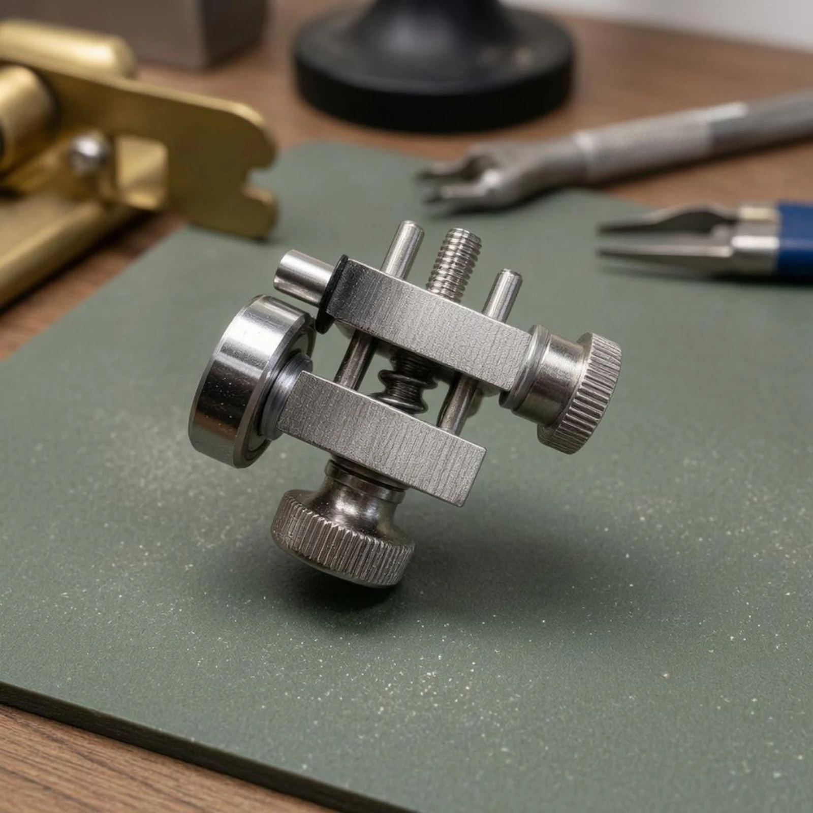 

Mouthpiece Thinning Tool Hand-Operated Mouthpiece Flattening Tool Coil-Powered-Loaded Knurled