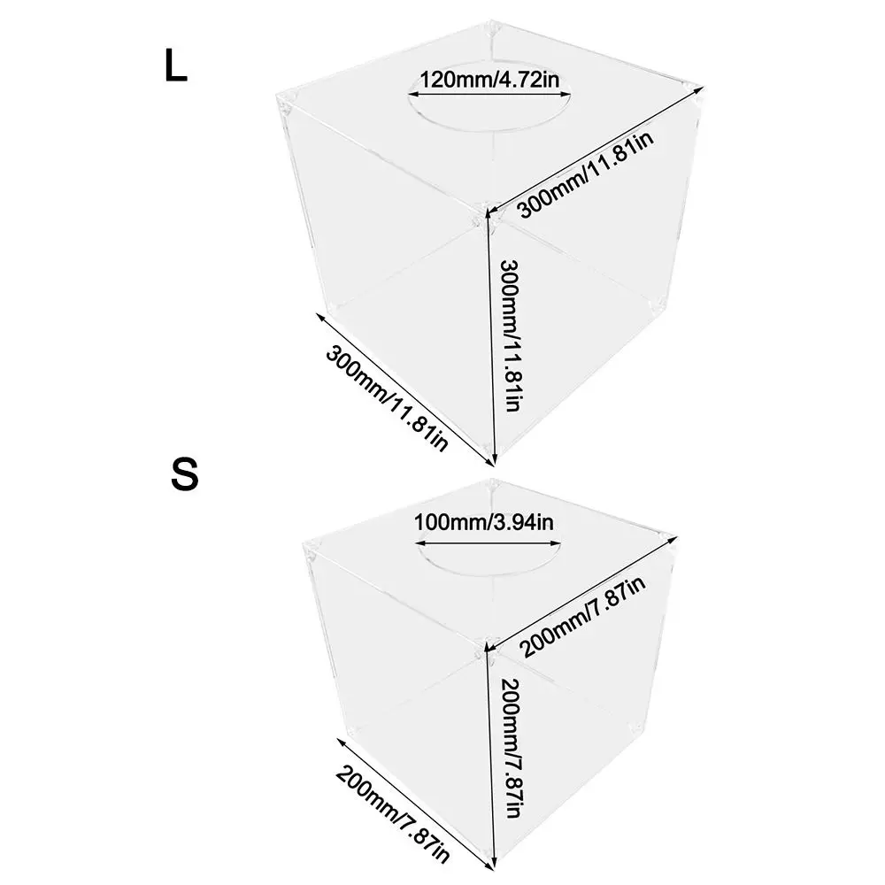 علبة كرتون هدية 200 مللي متر/300 مللي متر أكريليك صندوق سحب محظوظ شفاف لتقوم بها بنفسك صندوق التصويت القابل للإزالة سهل التركيب صندوق Luckydraw