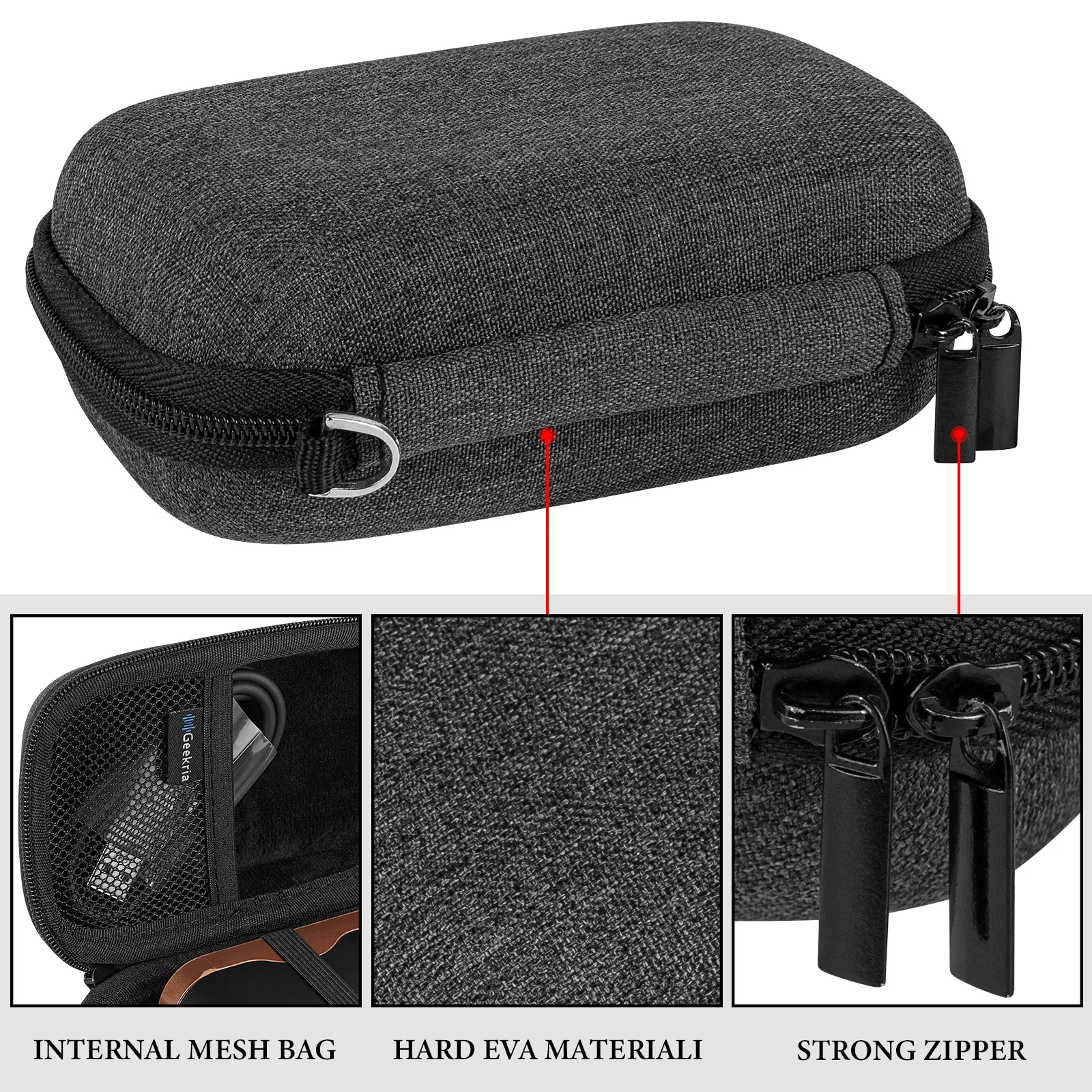 เคสหูฟัง Geekria Shield เข้ากันได้กับหูฟังเอียร์บัด True WIRELESS ไร้สาย WF-1000XM3 Sony Bose