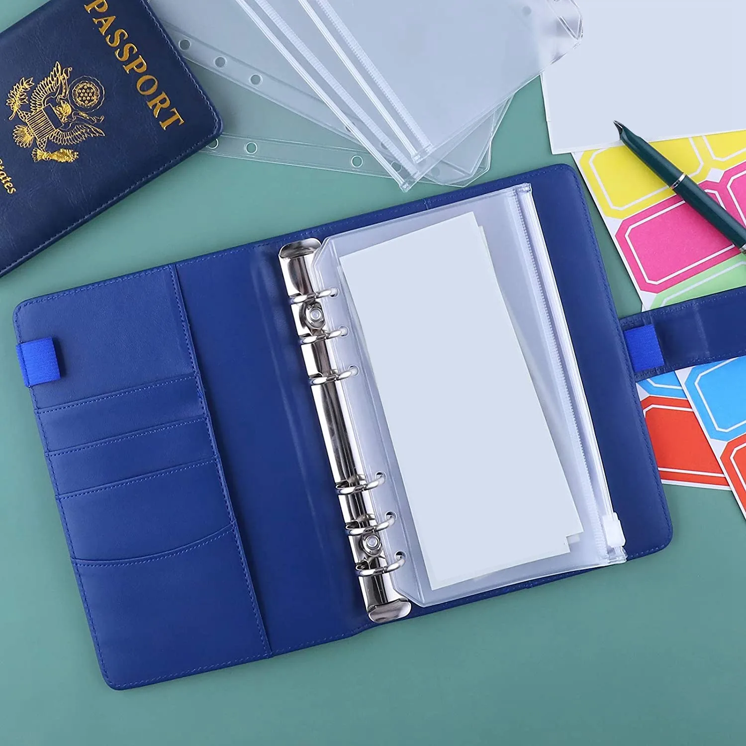 مجموعة ربط الميزانية مع مظاريف سحاب ، منظم الأموال ، نظام التوفير لوضع الميزانية ، A6