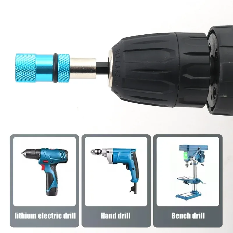 1/6x Hex Shank Magnetic Screwdriver Bit Holder Adjustable Screw Depth Extension Bar 1/4 Inch Power Drill DIY Tool Quick Release