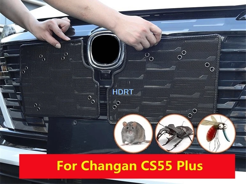 

Car Styling Insect Screen Anti Bug Net For Changan CS55 Plus 2022 + Front Racing Grille Cover Protector Decoration Accessories