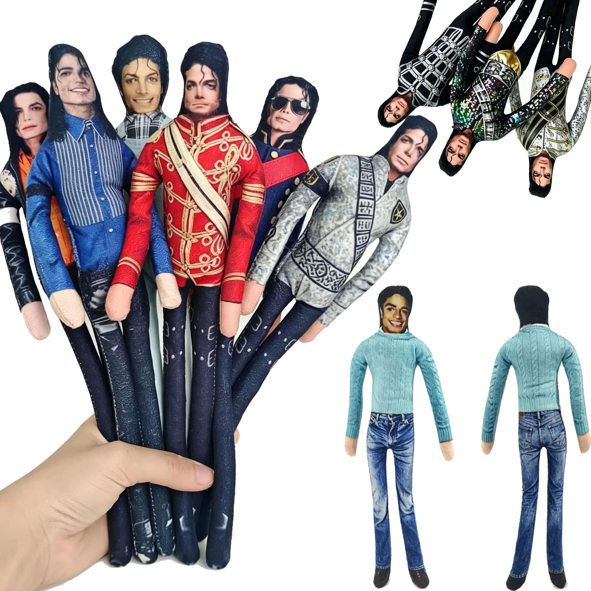 Anime Cosplay MJ Michael Jackson Plüschfigur, Plüschpuppe, Stofftier, Raumdekoration, abstrakte Bewegliche Requisiten – Detail 29