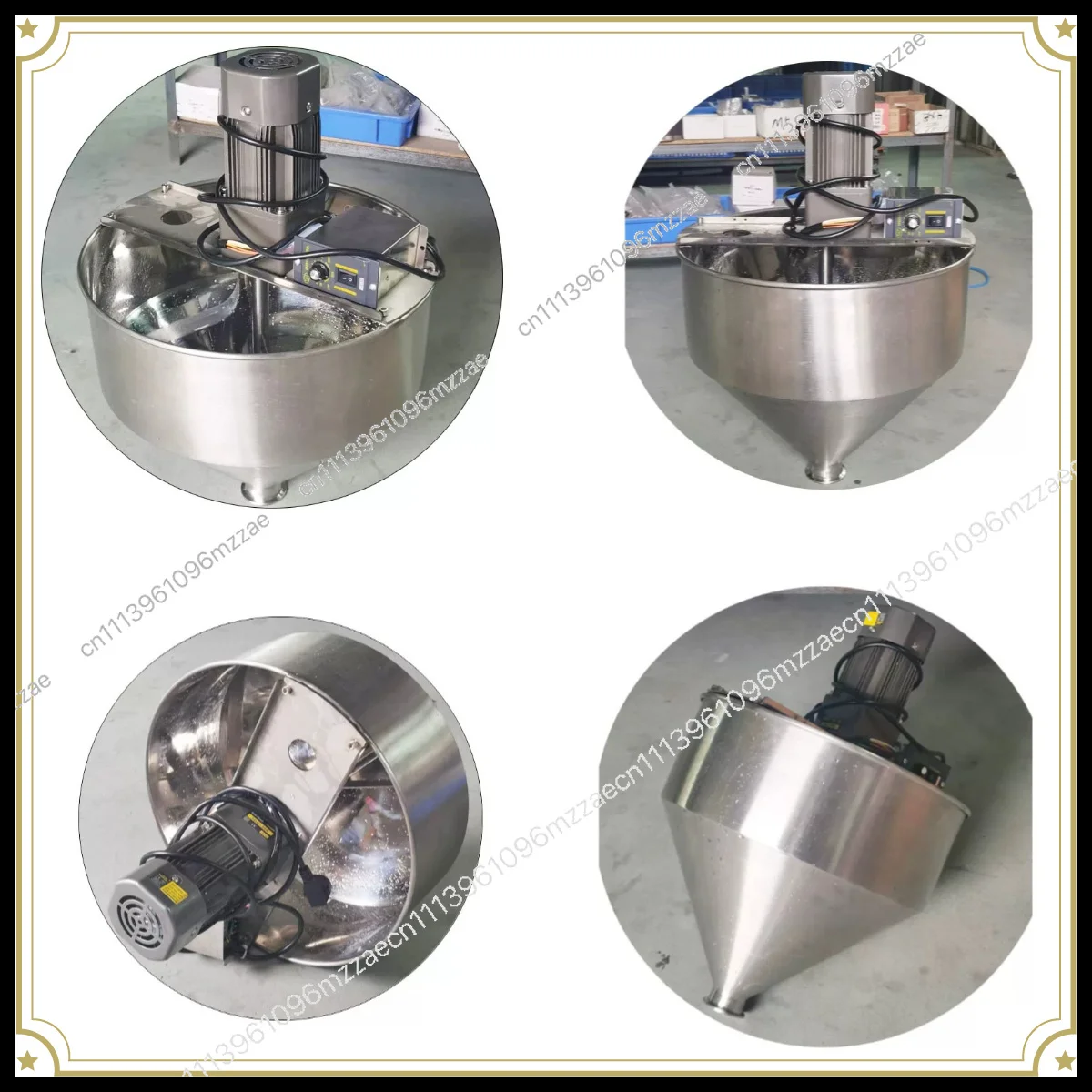 Vertical Round Mixing Hopper, Stainless Steel 304 Food Emulsion Homogeneous Stirring Tank 120w 10/30L/40L
