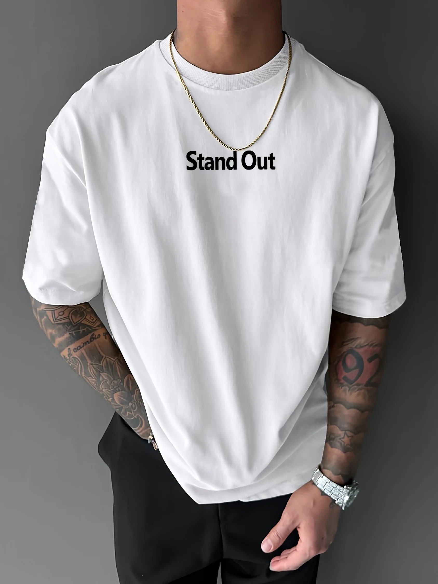 Comfortable Cotton Men's Graphic Tee Cool Racing Car Short Sleeve Round Neck Casual T-Shirt for Spring & Summer image 2