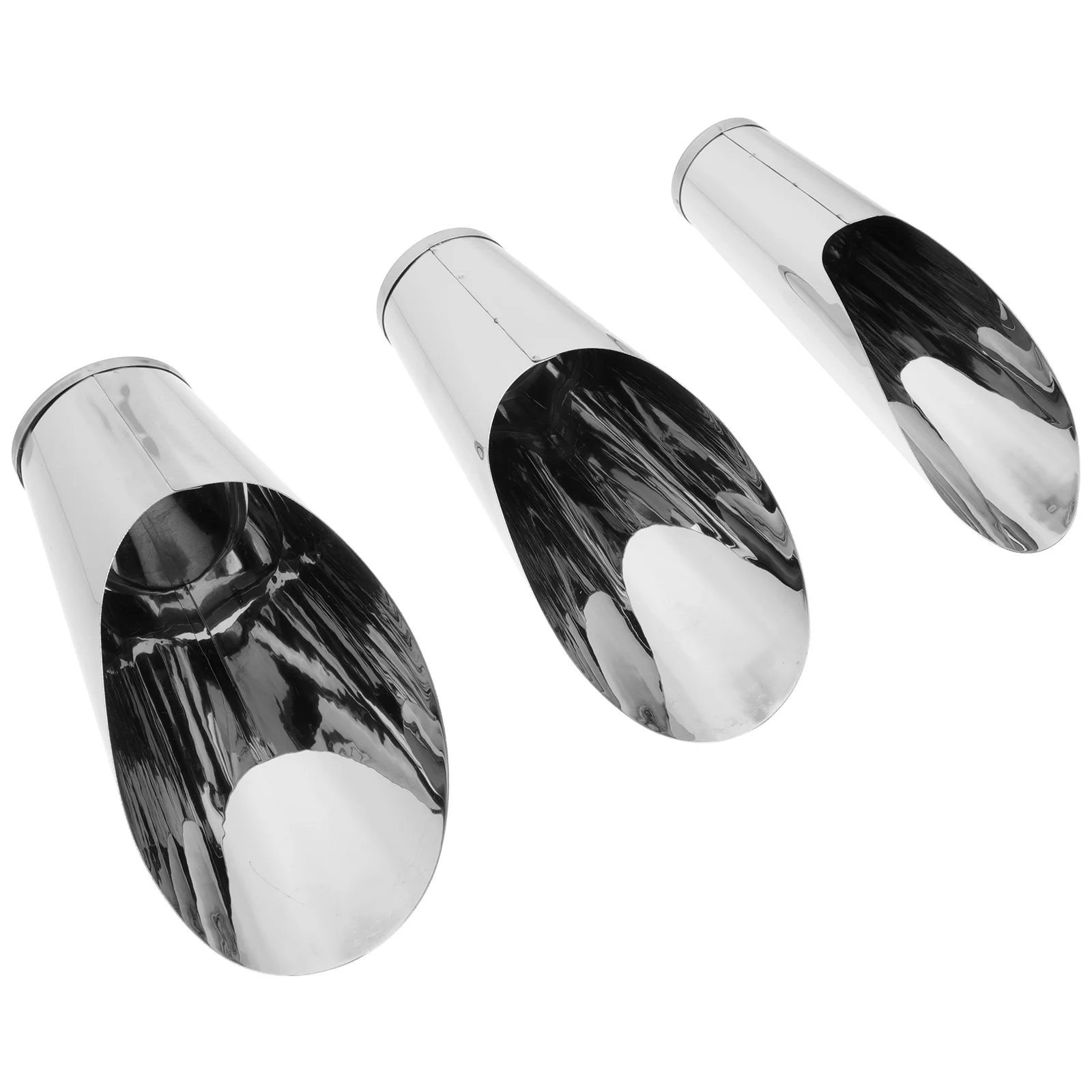 

3 Pcs Cup Bonsai Scoop Stainless Steel Cactus Toy Tool Potting Scooper Bucket Silver Planting