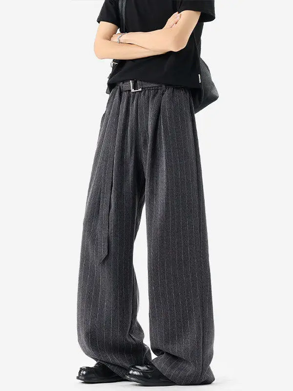 

Cleanfit Men's Casual Striped Sports Loose Leggings Spring Summer New Sle Wide Leg Long Pants Vintage Straight Cut Polyeste...