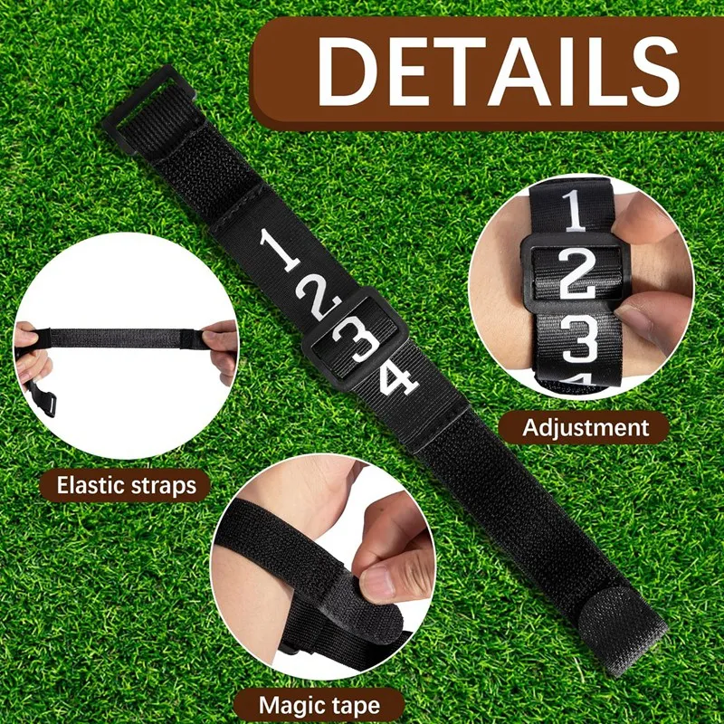 Football Referee Gear Straps Football Numbered Wrist Straps Football Yard Markers For Head Linesman Umpire Equipment