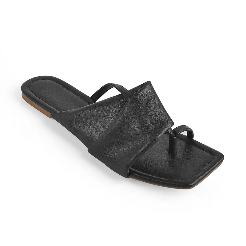 Onlymaker Women Artificial Diamond Flat Sandals Mules For Summer Big Size Sandals