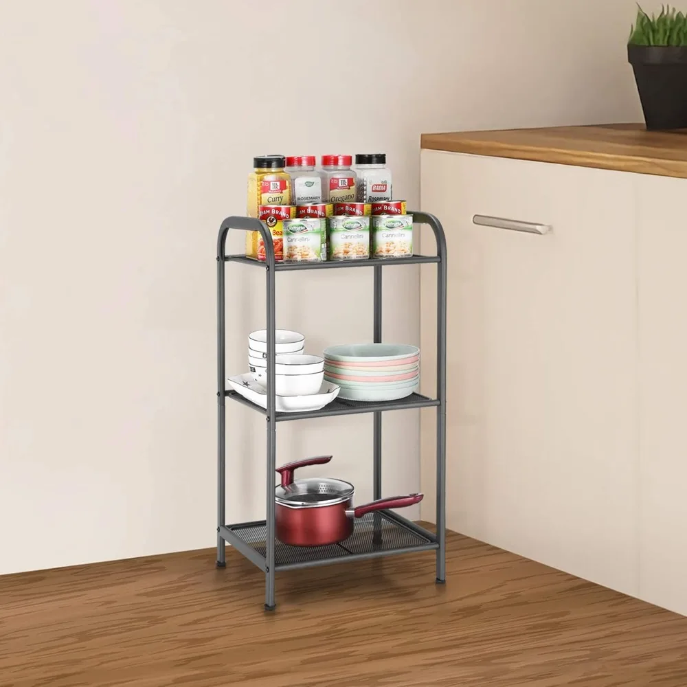 MAX Houser Storage Rack with Shelf,Industrial Style Extendable Plant Stand, Standing Shelf Units for Kitchen, Bathroom, Office,L