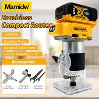 Mamidw Brushless Electric Trimmer Cordless Woodworking Trimming Machine Wood Router Milling Engraving Machine For 20V DEWALT PIN