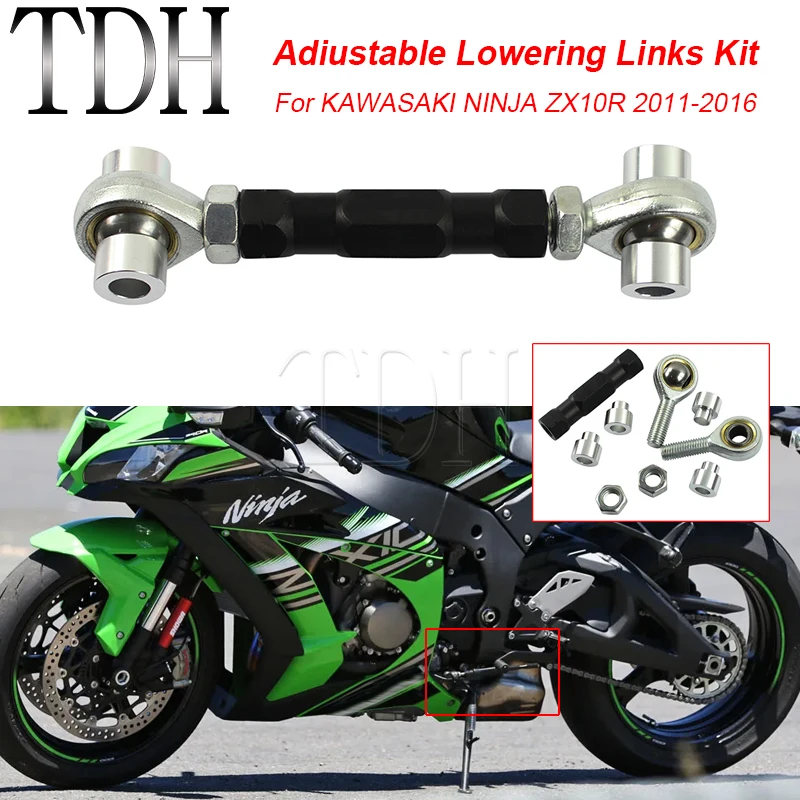 

Motorcycle Adjustable Rear Suspension Cushion Lever Lowering Link Kit For Kawasaki Ninja ZX10R ZX 10R ZX-10R 2011-2016 2015 2014