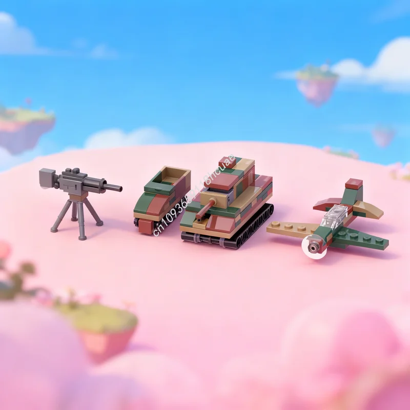 

Набор из 127 деталей: конструктор MOC «Миниатюрные немецкие транспортные средства в камуфляже», развивающая игрушка для сборки, идея для креативного рождественского подарка